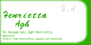 henrietta agh business card